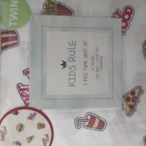Fast food twin sheet set